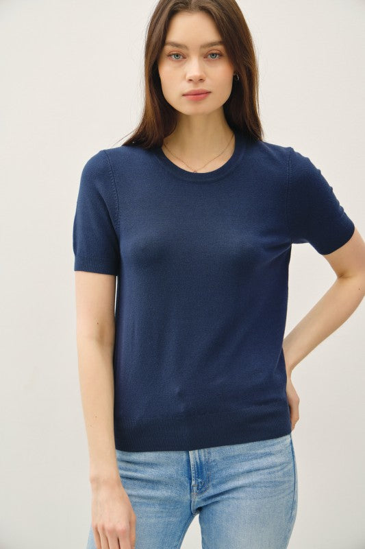 Soft Short Sleeve Sweater