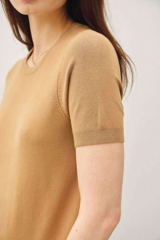 Soft Short Sleeve Sweater