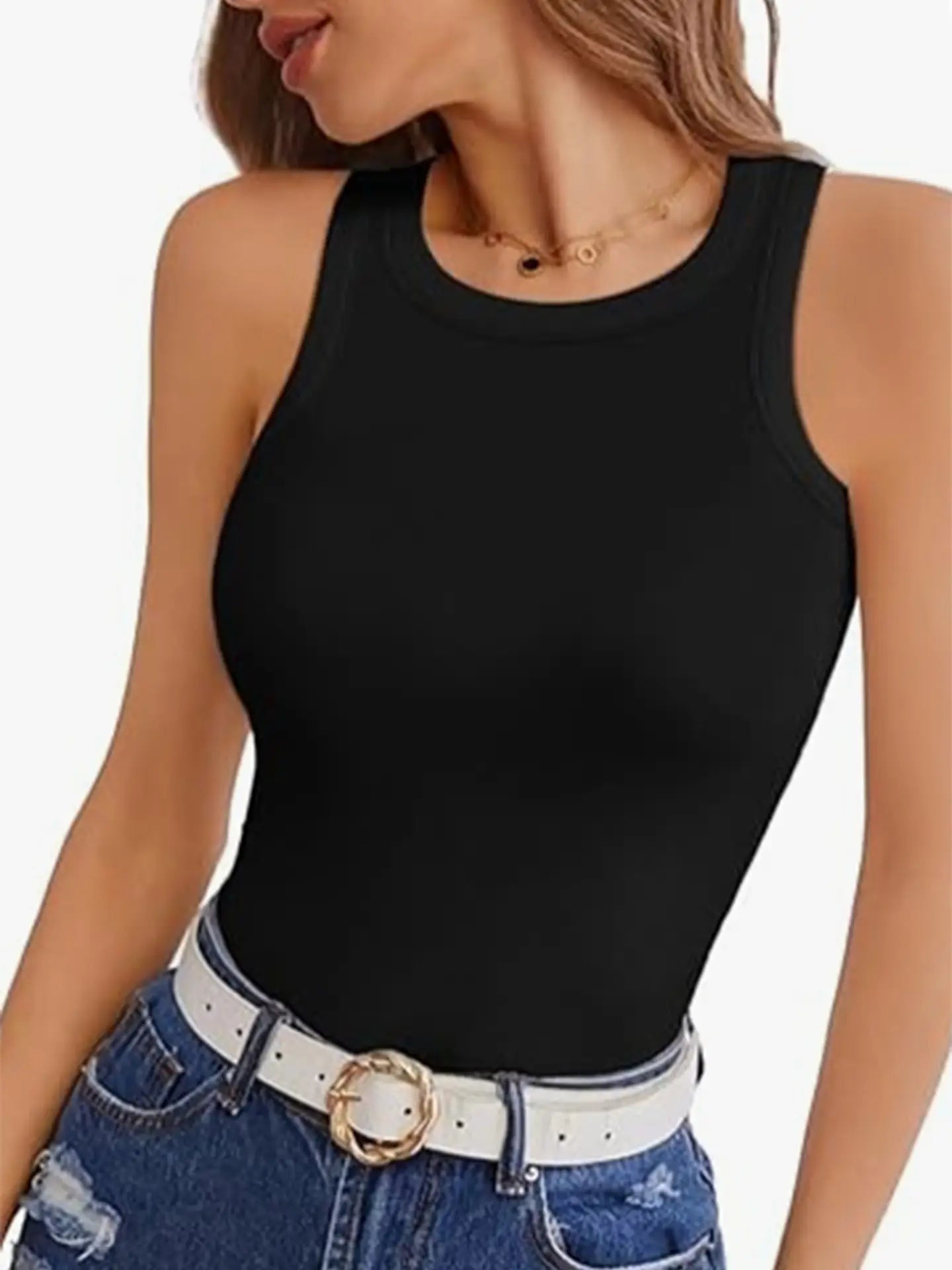 Ribbed Short Sleeve Tank