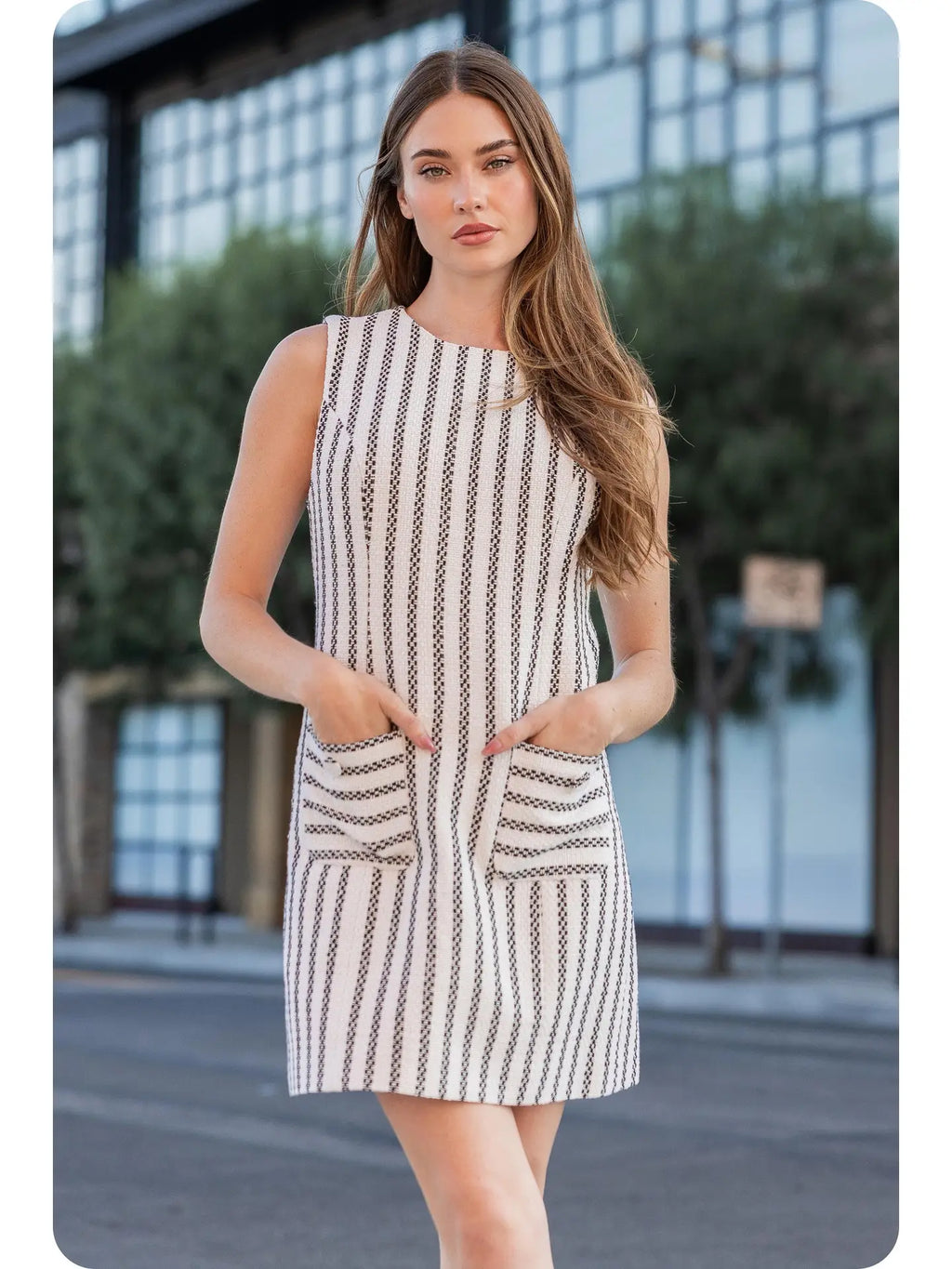 Tweed Sleeveless Mini Dress