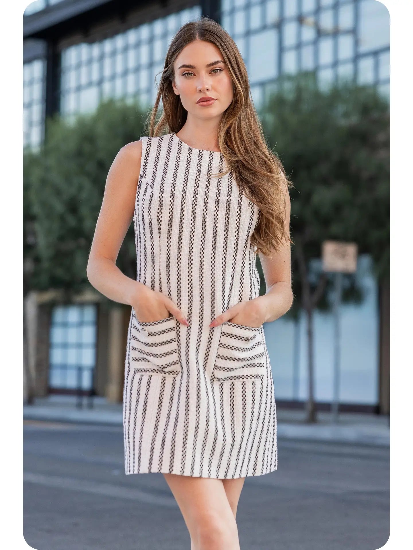 Tweed Sleeveless Mini Dress