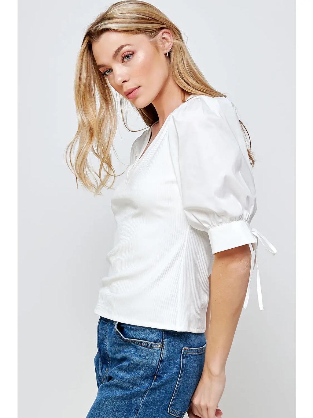 Poplin Knit Top