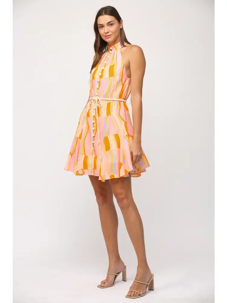 Halter Neck Mini Dress