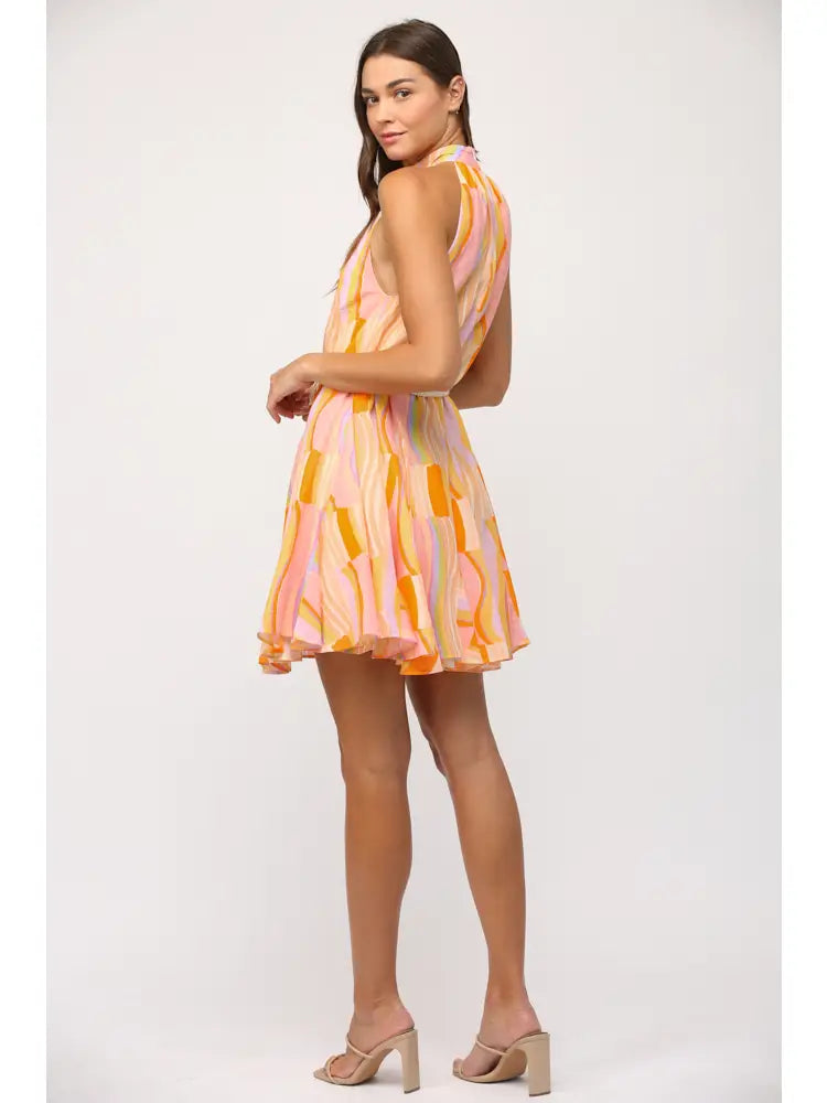 Halter Neck Mini Dress