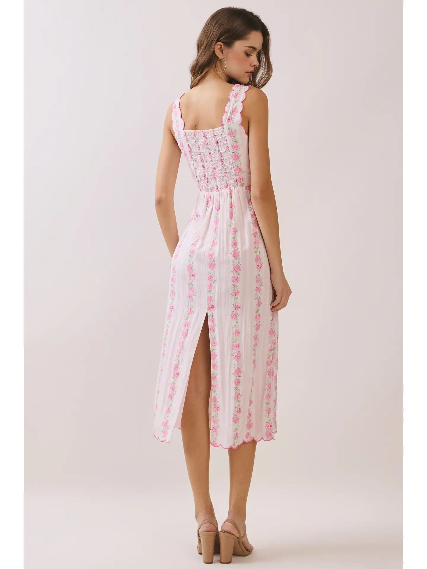 Floral Scalloped Dress