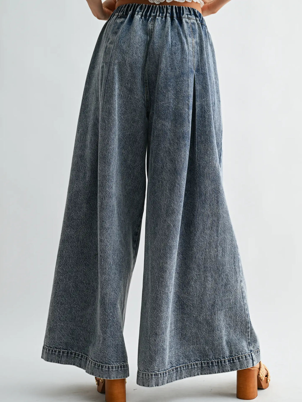 High-Rise Denim Trousers