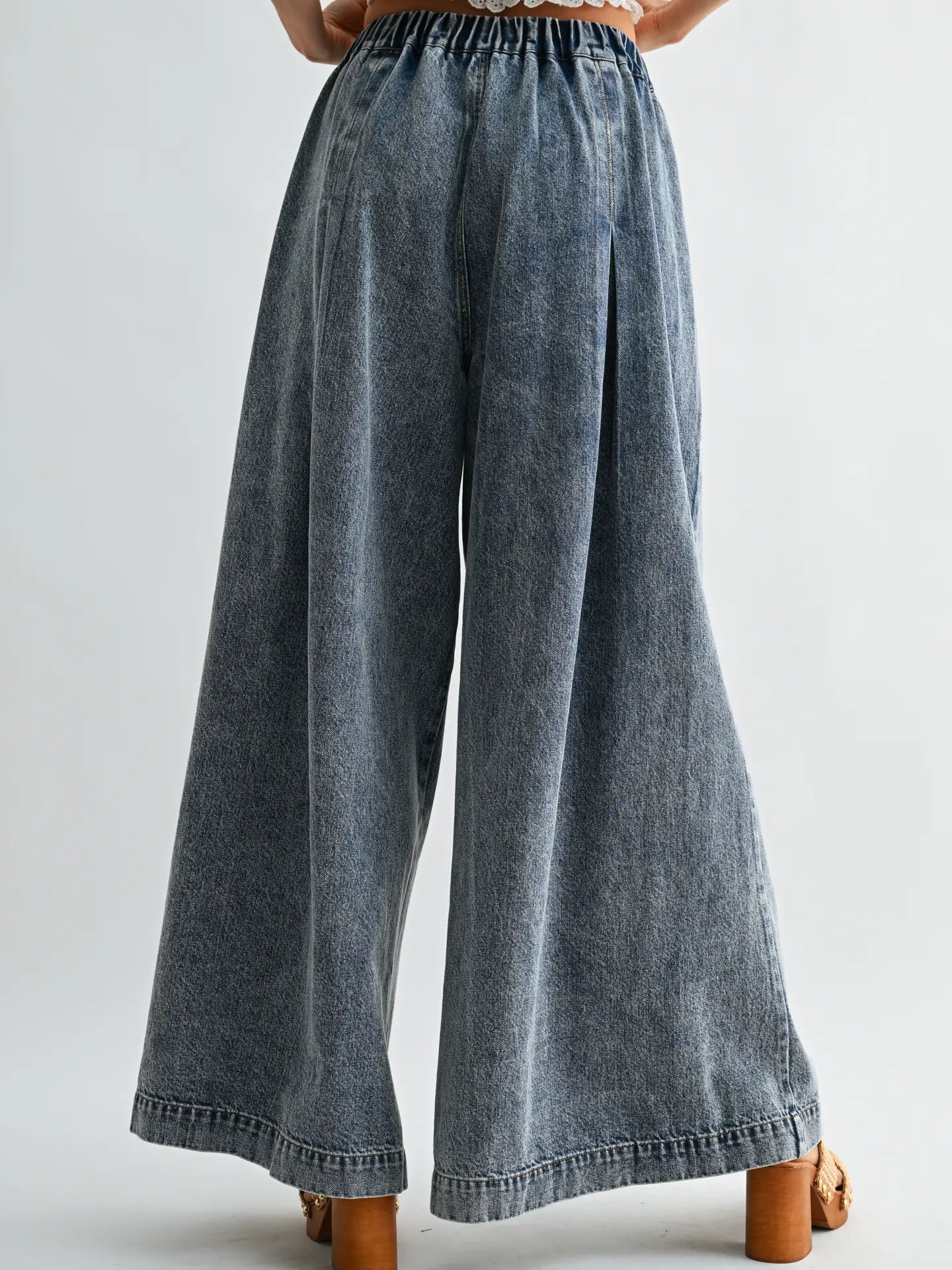 High-Rise Denim Trousers