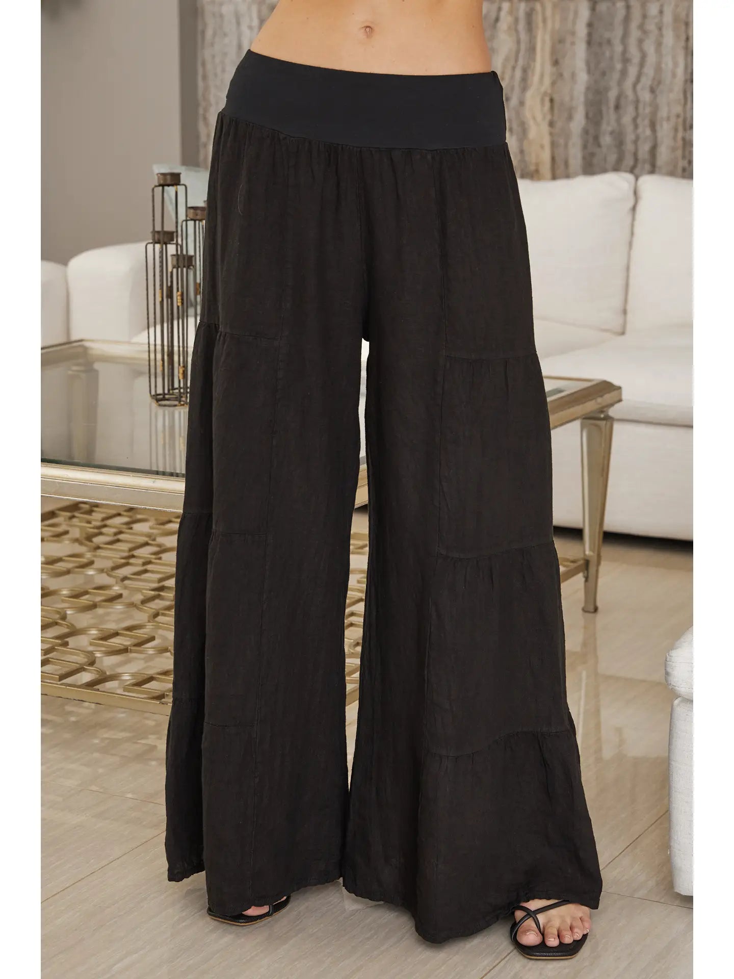 Black Linen Pant