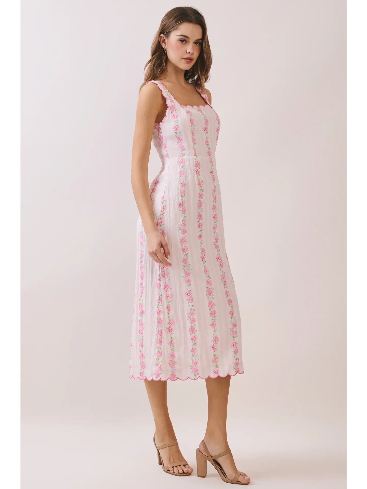Floral Scalloped Dress