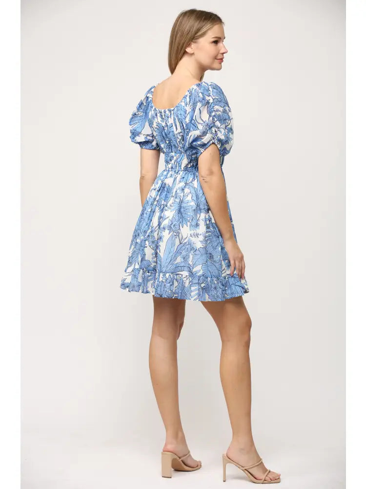 Flowered Mini Dress
