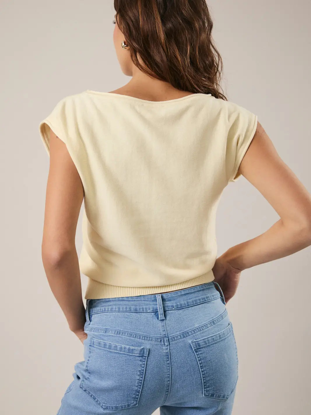 Boat Neck knit Top