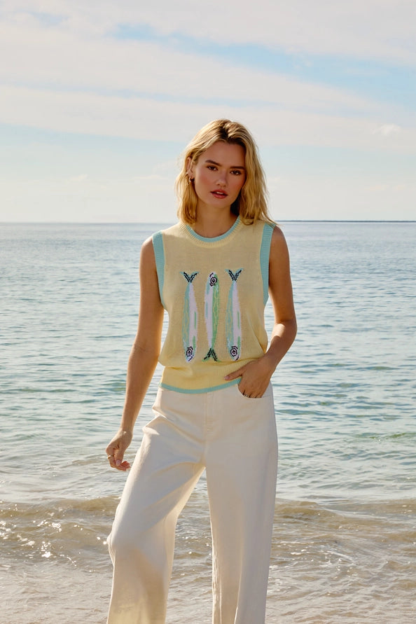 Fish Sweater Vest