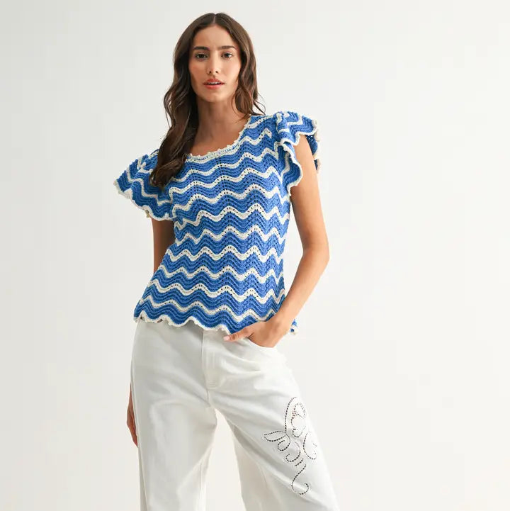 Chevron Knit Top