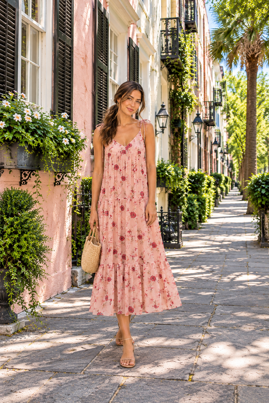 Floral Spaghetti Strap Maxi