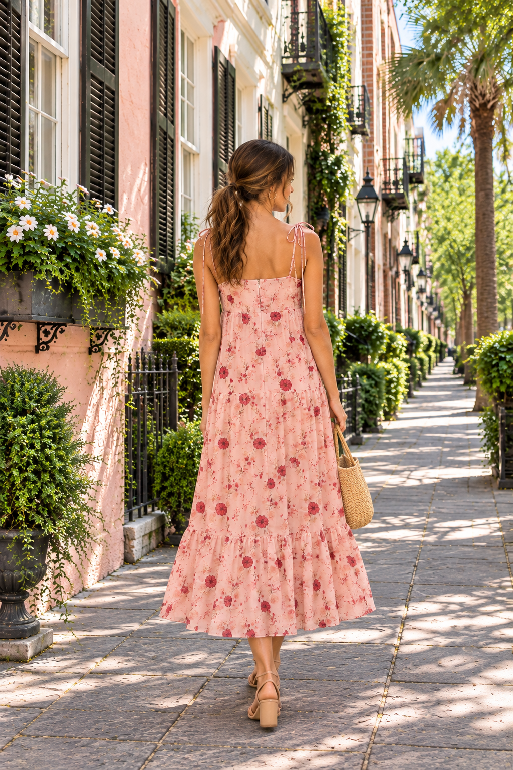 Floral Spaghetti Strap Maxi