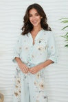 Garden Floral Print Tie Shirt